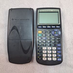 Texas Instruments TI-83 Plus TI 83+ Graphing Calculator & Cover Black WORKS